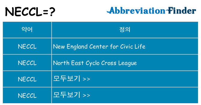 neccl 대 한 무엇을 서가