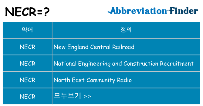 necr 대 한 무엇을 서가