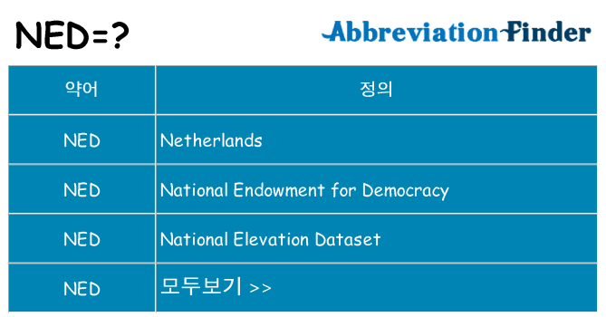 ned 대 한 무엇을 서가