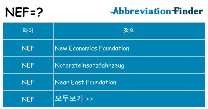 nef 대 한 무엇을 서가