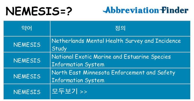 nemesis 대 한 무엇을 서가