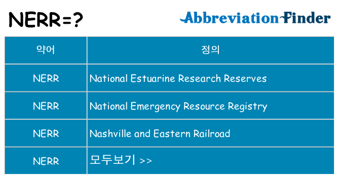 nerr 대 한 무엇을 서가