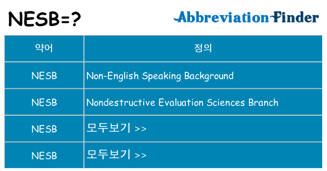 nesb 대 한 무엇을 서가