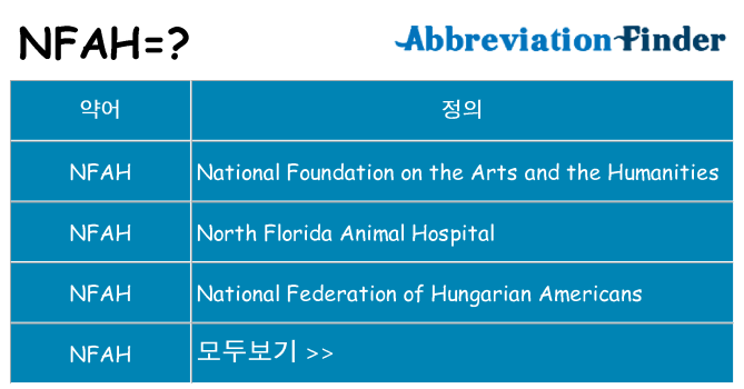 nfah 대 한 무엇을 서가
