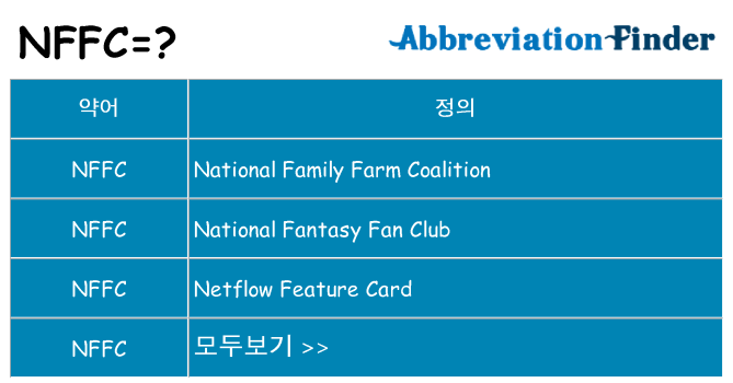 nffc 대 한 무엇을 서가