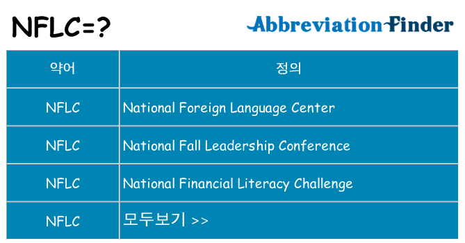 nflc 대 한 무엇을 서가