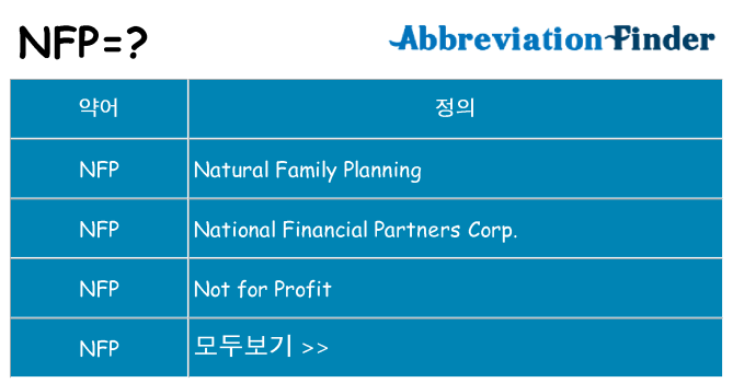 nfp 대 한 무엇을 서가