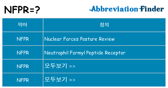 nfpr 대 한 무엇을 서가