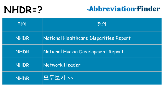 nhdr 대 한 무엇을 서가