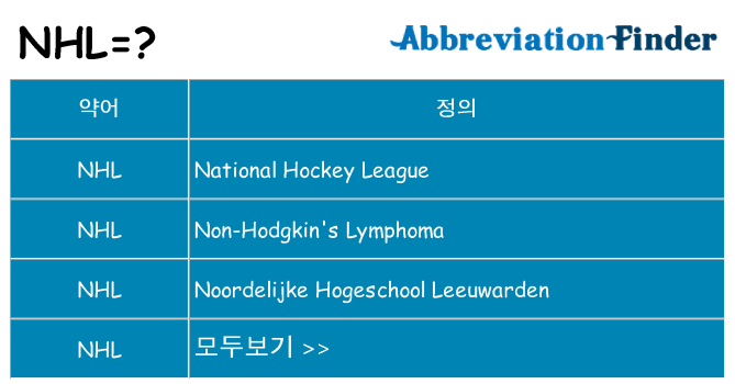 nhl 대 한 무엇을 서가