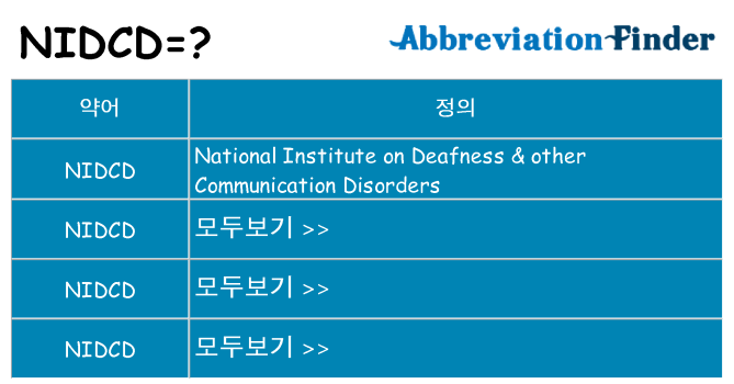 nidcd 대 한 무엇을 서가