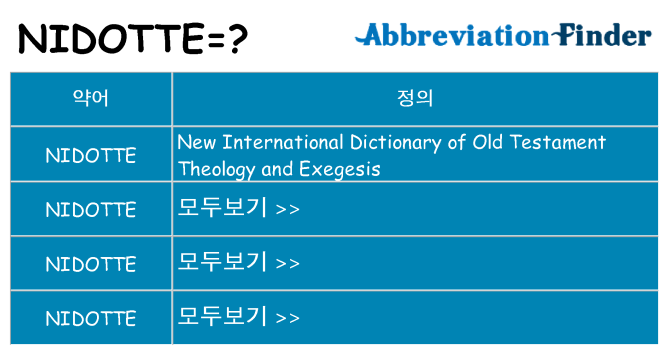 nidotte 대 한 무엇을 서가