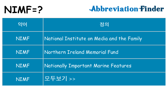 nimf 대 한 무엇을 서가