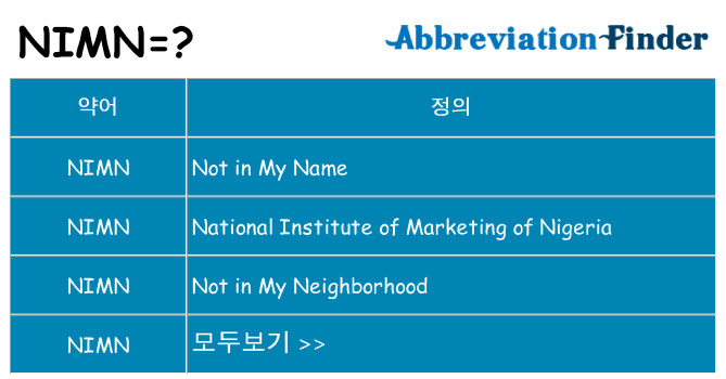nimn 대 한 무엇을 서가