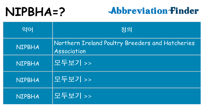 nipbha 대 한 무엇을 서가