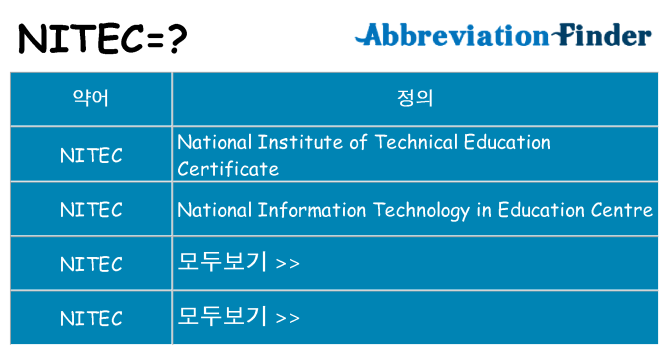 nitec 대 한 무엇을 서가