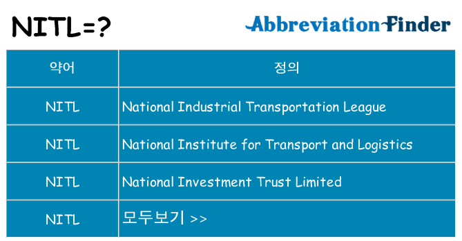 nitl 대 한 무엇을 서가