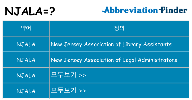njala 대 한 무엇을 서가