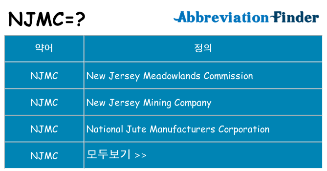njmc 대 한 무엇을 서가