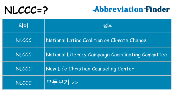 nlccc 대 한 무엇을 서가