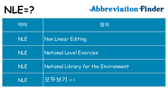 nle 대 한 무엇을 서가