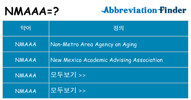nmaaa 대 한 무엇을 서가