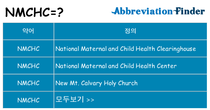 nmchc 대 한 무엇을 서가