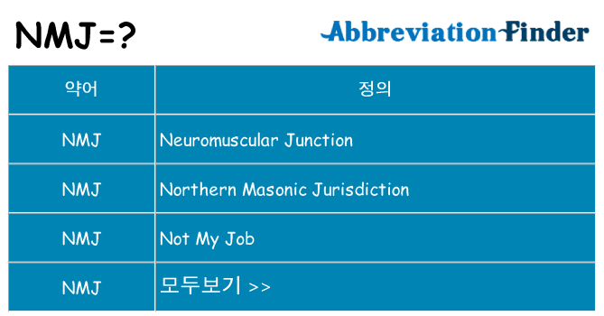 nmj 대 한 무엇을 서가