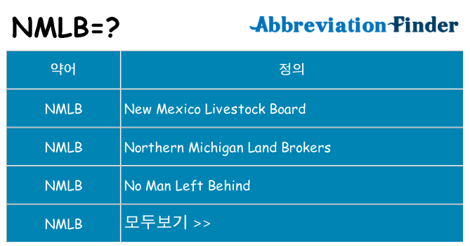 nmlb 대 한 무엇을 서가