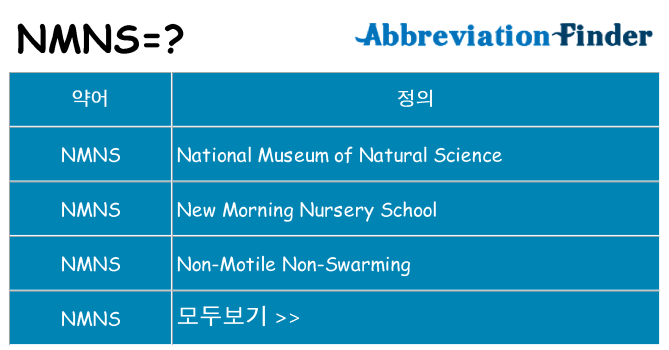 nmns 대 한 무엇을 서가
