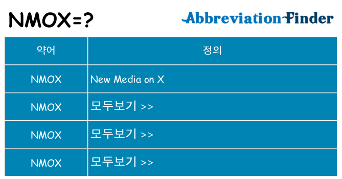 nmox 대 한 무엇을 서가