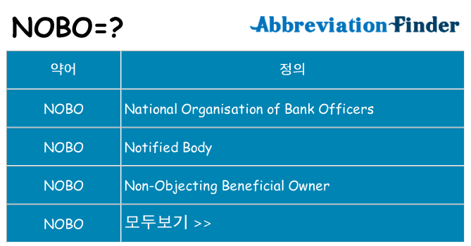 nobo 대 한 무엇을 서가