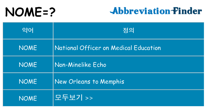 nome 대 한 무엇을 서가