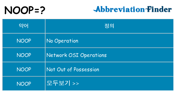 noop 대 한 무엇을 서가