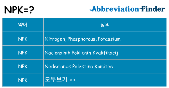 npk 대 한 무엇을 서가
