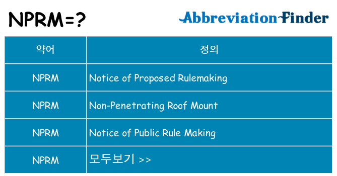nprm 대 한 무엇을 서가