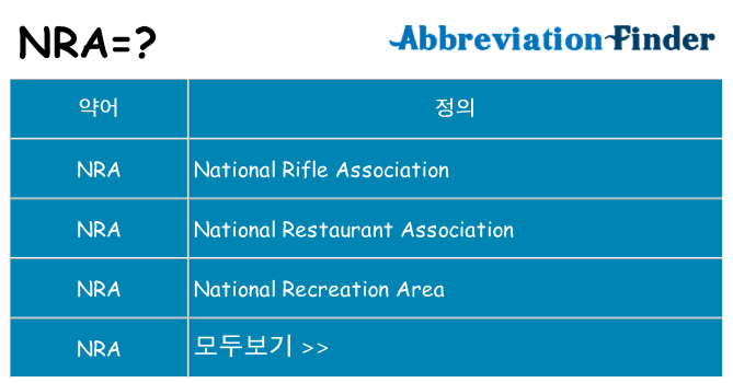 nra 대 한 무엇을 서가