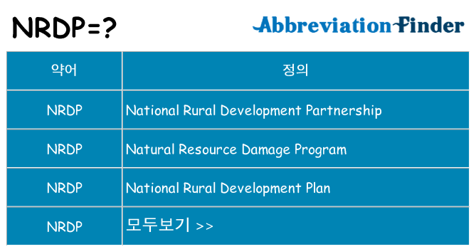 nrdp 대 한 무엇을 서가