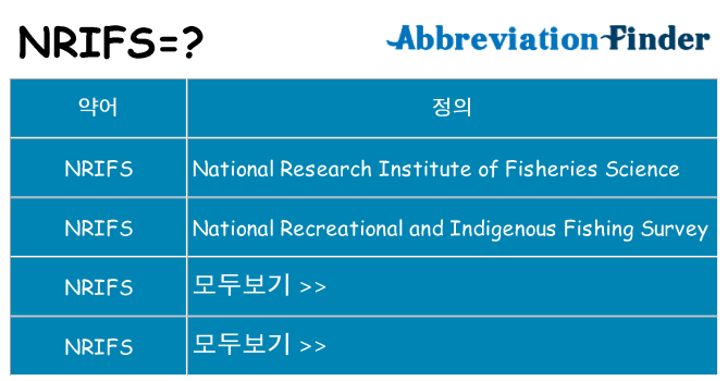 nrifs 대 한 무엇을 서가