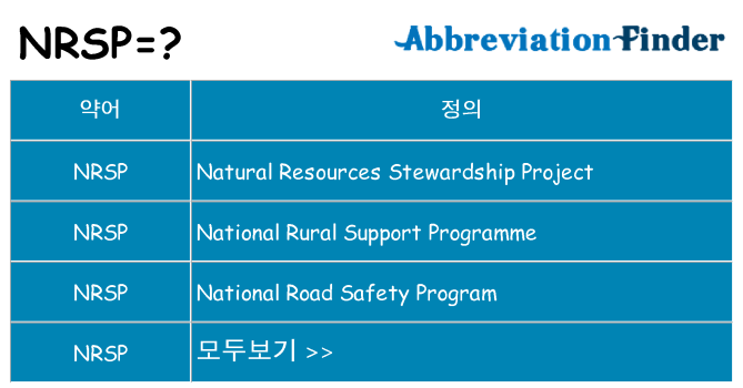 nrsp 대 한 무엇을 서가