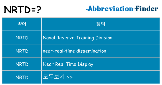nrtd 대 한 무엇을 서가