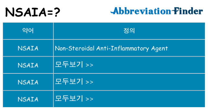 nsaia 대 한 무엇을 서가