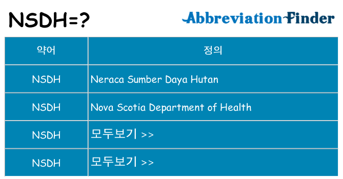 nsdh 대 한 무엇을 서가