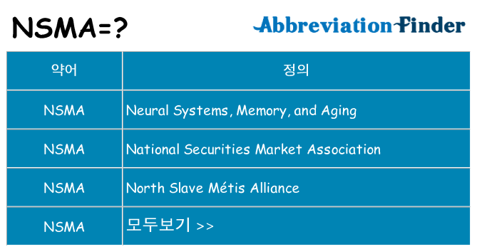 nsma 대 한 무엇을 서가