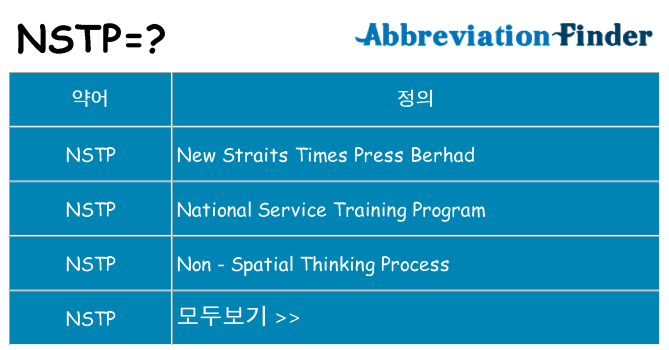 nstp 대 한 무엇을 서가