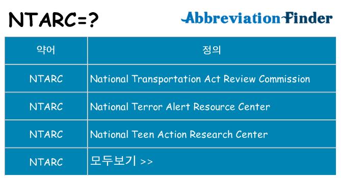 ntarc 대 한 무엇을 서가