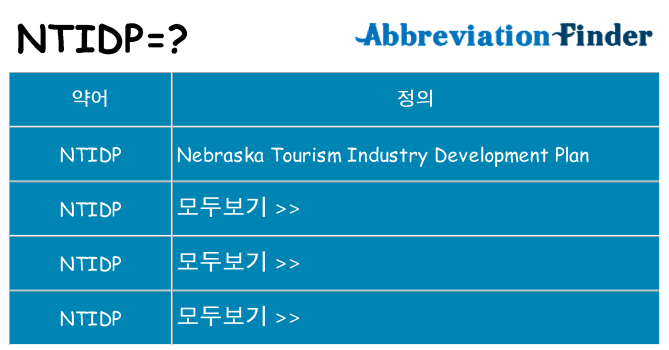 ntidp 대 한 무엇을 서가