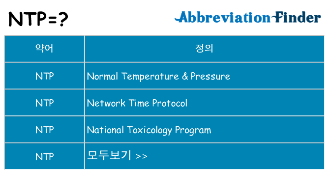 ntp 대 한 무엇을 서가