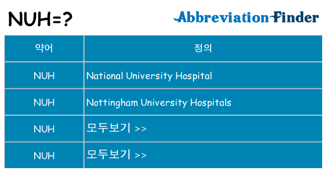 nuh 대 한 무엇을 서가