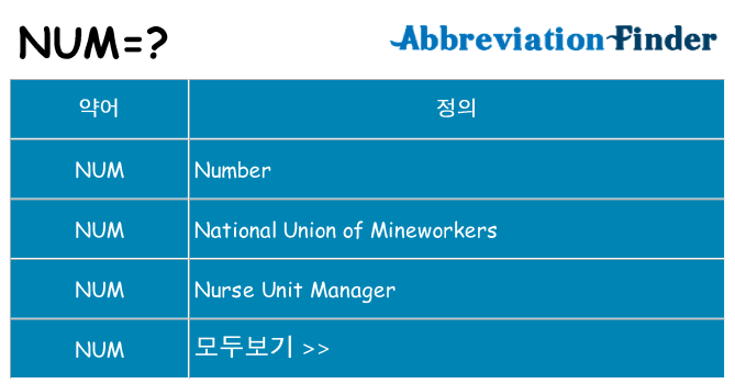num 대 한 무엇을 서가